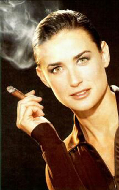 Demi Moore and Cigar