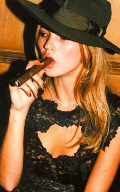 Kate Moss  and Cigar