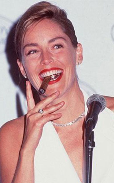 Sharon Stone & Cigar